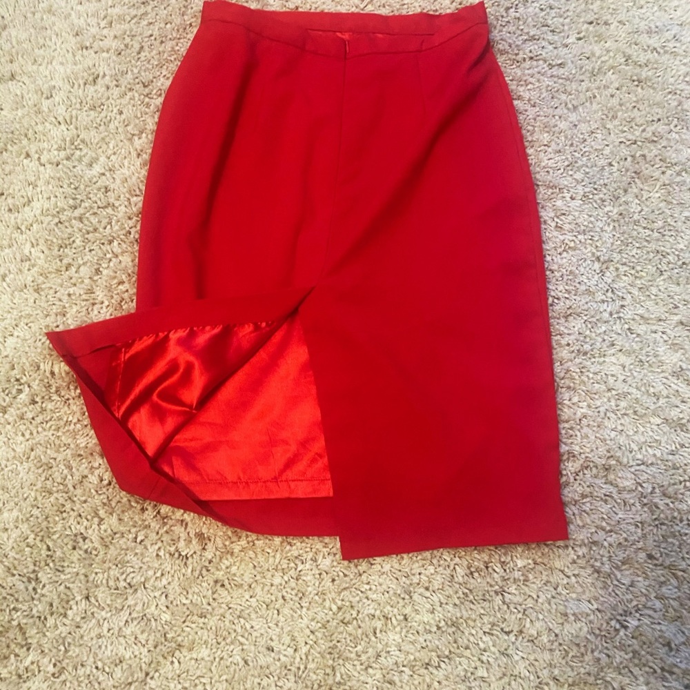 Bettie Page by Tatyana Red Pencil Skirt XL Retro